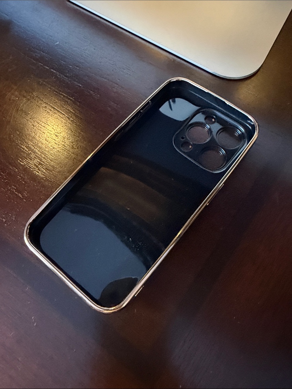 Black and Gold Smartphone Case - Protective Camera Cutout